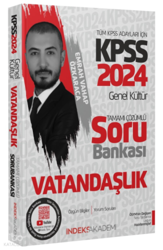 2024 KPSS Vatandaşlık Soru Bankası Çözümlü - Emrah Vahap Özkaraca İnde
