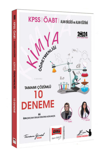 2024 ÖABT Kimya Tamamı Çözümlü 10 Deneme Sınavı