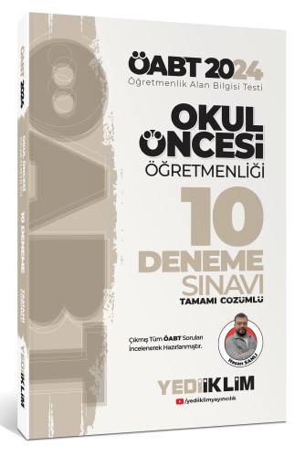 2024 ÖABT Okul Öncesi Öğretmenliği Tamamı Çözümlü 10 Deneme