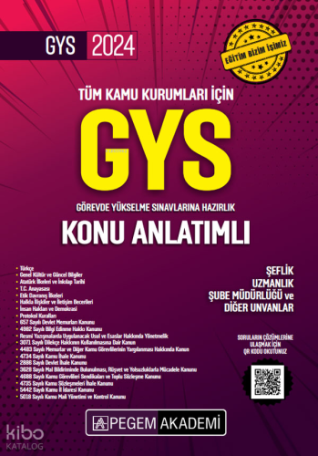 2025 Tüm Kamu Kurumları İçin Görevde Yükselme Sınavlarına Hazırlık Konu Anlatımlı