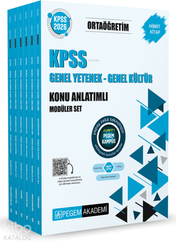 2026 KPSS Ortaöğretim Genel Yetenek Genel Kültür Konu Anlatımlı Modüler Set (6 Kitap)