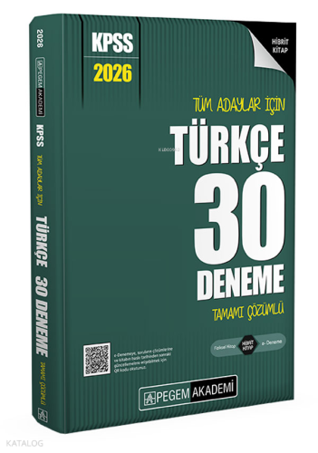 2026 KPSS Tüm Adaylar İçin Türkçe 30 Deneme Tamamı Çözümlü