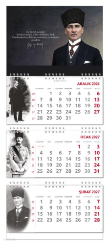 2027 Atatürk Gemici Duvar Takvimi - Gazi