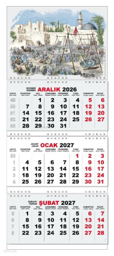 2027 Gemici Duvar Takvimi - Filistin