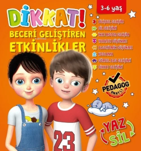 3-6 Yaş Dikkat Beceri Geliştirme Etkinlikleri Turuncu Seri - Kitapiks.