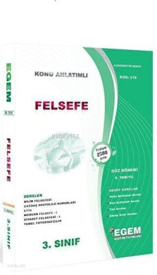 3. Sınıf 5. Yarıyıl Felsefe Konu Anlatımlı Soru Bankası