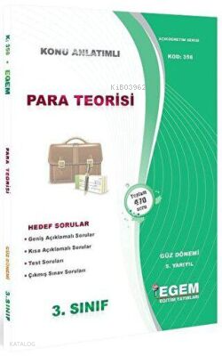 3. Sınıf 5. Yarıyıl Para Teorisi Hedef Sorular