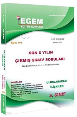 3. Sınıf 5. Yarıyıl Uluslararası İlişkiler Güz Dönemi Konu Anlatımlı Soru Bankası