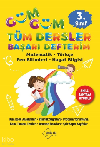3. Sınıf Güm Güm Tüm Dersler Başarı Defterim ;Matematik-Türkçe-Fen Bilimleri-Hayat Bilgisi