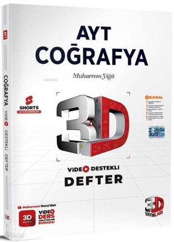 3D Yayınları AYT Coğrafya Video Destekli Defter