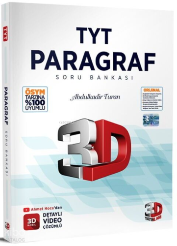 3D Yayınları TYT Paragraf Soru Bankası