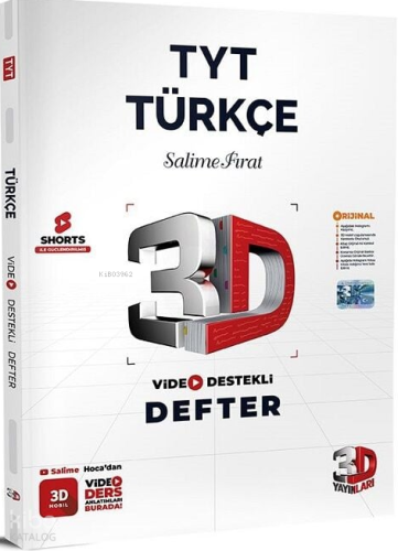 3D Yayınları YKS TYT Türkçe Video Destekli Defter