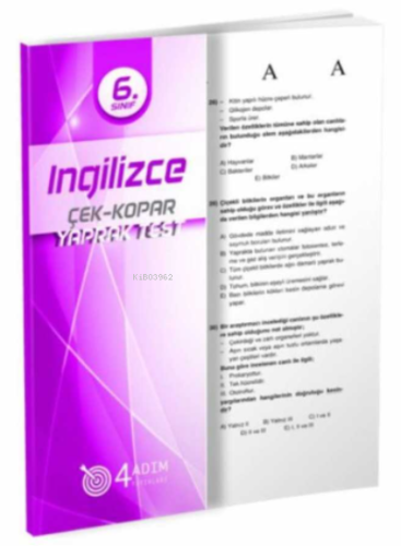 4 Adım - 6. Sınıf İngilizce Yaprak Test - Kitapiks.com