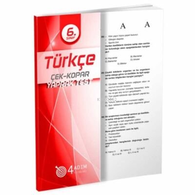 4 Adım - 6. Sınıf Türkçe Yaprak Test - Kitapiks.com