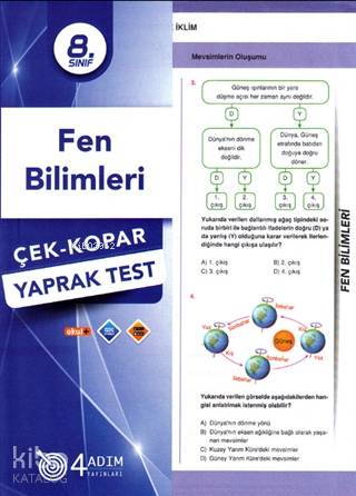 4 Adım - 8. Sınıf Fen Bilimleri Yaprak Test