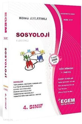 4. Sınıf 7. Yarıyıl Sosyoloji Hedef Sorular