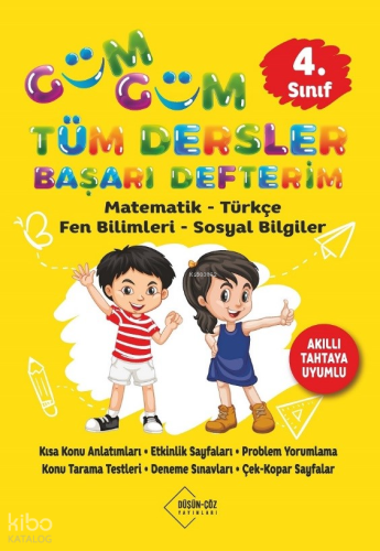 4. Sınıf Güm Güm Tüm Dersler Başarı Defterim ;Matematik-Türkçe-Fen Bilimleri-Sosyal Bilgiler
