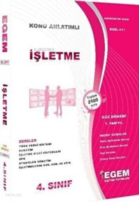 4. Sınıf İşletme Konu Anlatımlı Soru Bankası Güz Dönemi 7.Yarıyıl