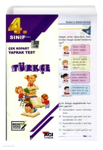 4. Sınıf Türkçe Çek Kopart Yaprak Test