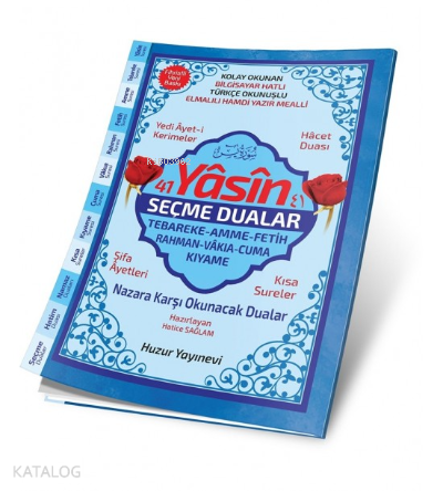 41 Yasin'i Şerif Seçme Dualar Kolay Okunan Bilgisayar Hatlı(Orta Boy,Fihristli)-066