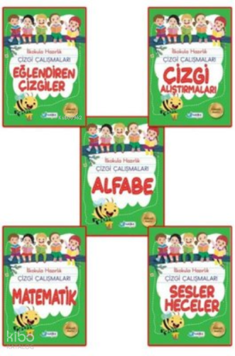 5-6 Yaş Çizgi Çalışmaları Seti - 5 Kitap Takım