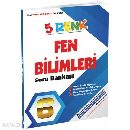 5 Renk Yayınları 6. Sınıf Fen Bilimleri Soru Bankası 5 Renk