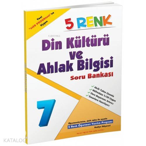 5 Renk Yayınları 7. Sınıf Din Kültürü ve Ahlak Bilgisi Soru Bankası 5 