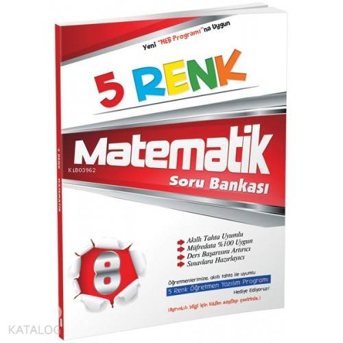 5 Renk Yayınları 8. Sınıf LGS Matematik Soru Bankası 5 Renk