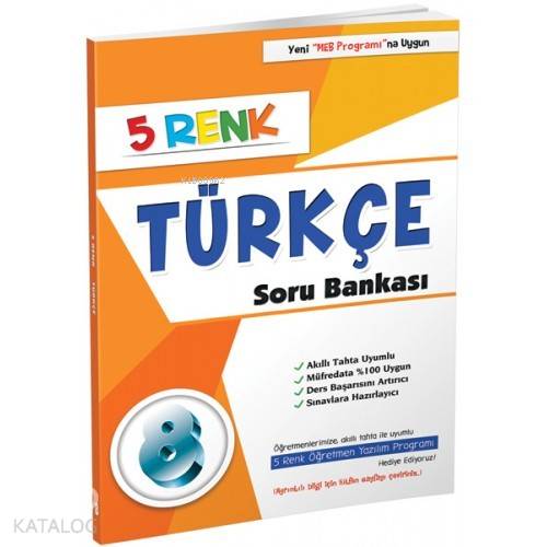 5 Renk Yayınları 8. Sınıf LGS Türkçe Soru Bankası 5 Renk