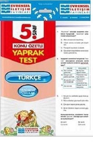 5. Sınıf Türkçe Konu Özetli Yaprak Test - Kitapiks.com