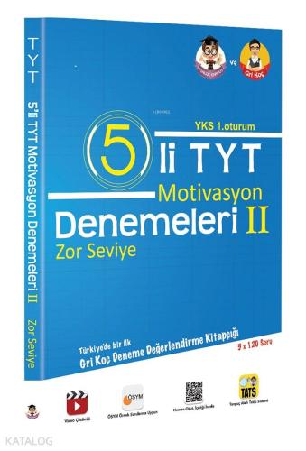 5'li TYT Motivasyon Denemeleri 2 Zor Seviye; 5 Fasikül Deneme + 5 Opti