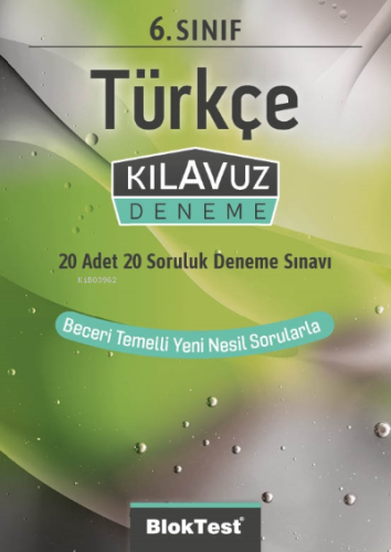 6.Sınıf Bloktest Türkçe Kılavuz Deneme - Kitapiks.com