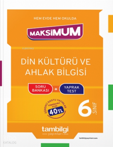 6. Sınıf Din Kültürü Ve Ahlak Bilgisi Soru Bankası + Yaprak Test Tambilgi Yayınları