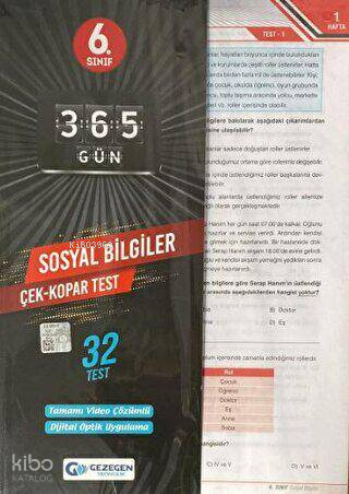 6.Sınıf Sosyal Bilgiler Çek Kopar Yaprak Test (Yeni)
