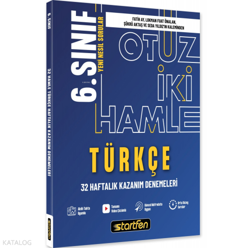 6. Sınıf Türkçe 32 Hamle Haftalık Kazanım Denemeleri
