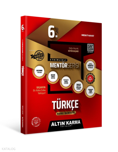 6.Sınıf Türkçe Altın Etkinlikli Kazanım Soru Bankası - Mentör Serisi