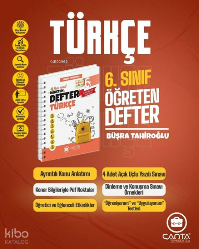 6.Sınıf Türkçe Okula Yardımcı Öğreten Defter
