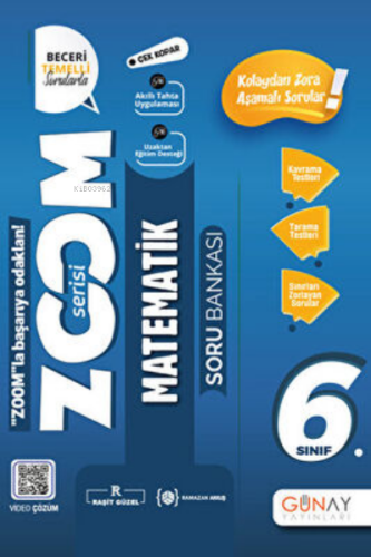 6. Sınıf Zoom Serisi Matematik Soru Bankası - Kitapiks.com