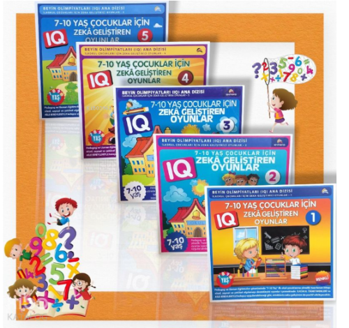 7-10 Yaş ve Üstü Çocuklar İçin Zeka Geliştiren Oyunlar (5 Kitap)