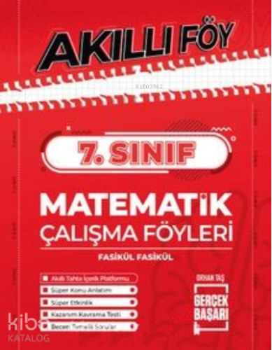 7. Sınıf;Akıllı Föy Matematik Çalışma Föyleri Fasikül Fasikül