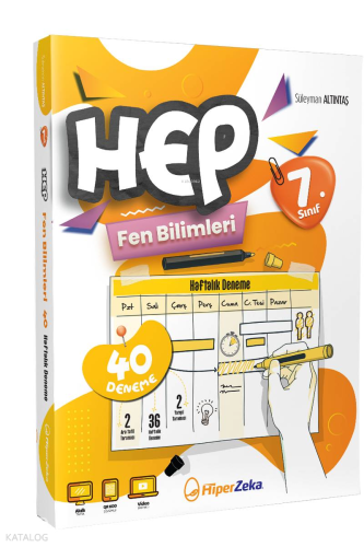 7. Sınıf HEP Fen Bilimleri Haftalık Deneme Föyleri