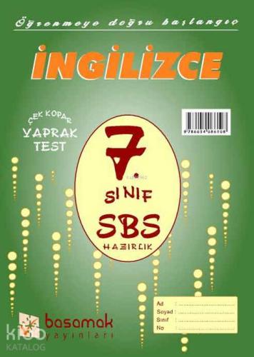 7. Sınıf İngilizce Yaprak Test Kitapçığı