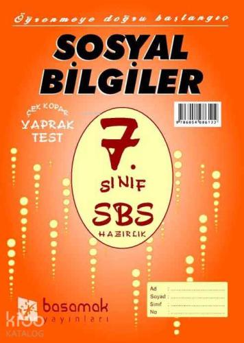 7. Sınıf Sosyal Bilgiler Yaprak Test Kitapçığı