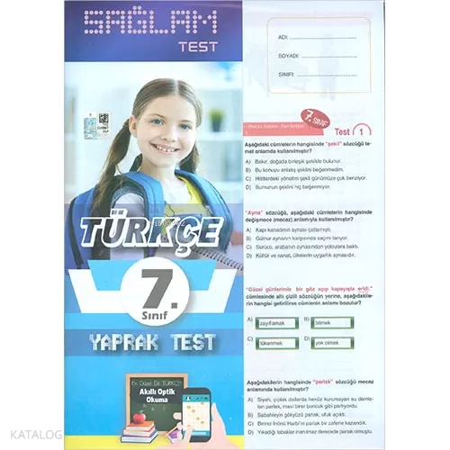 7. Sınıf Türkçe Sağlam Yaprak Test