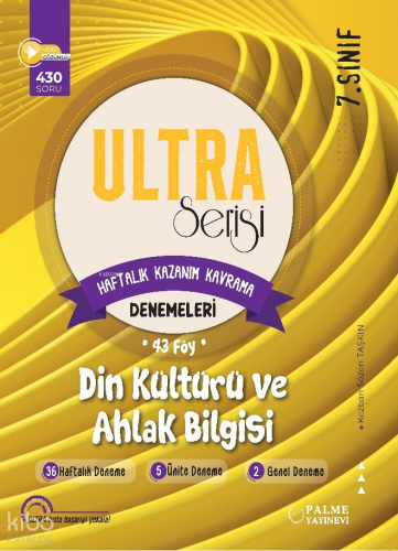 7.Sınıf Ultra Serisi Din Kültürü Ve Ahlak Bilgisi Denemeleri 43 Föy