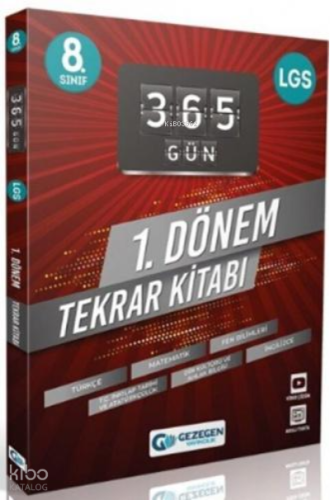 8.Sınıf 365 Gün 1.Dönem Tekrar Kitabı (Yeni)