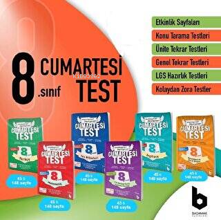 8.Sınıf Cumartesitest Seti (6 Kitap) /Basamak - Kitapiks.com