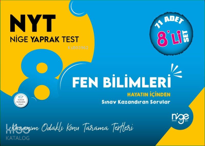 8.Sınıf Fen Bilimleri Nyt Nige Yaprak Test -72 Test