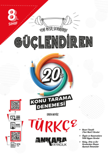 8. Sınıf Güçlendiren Türkçe 20'li Konu Tarama Denemesi