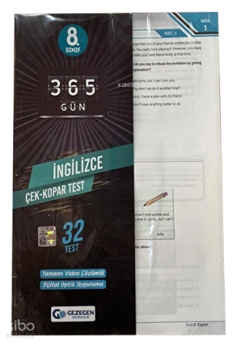 8.Sınıf İngilizce Çek Kopar Yaprak Test (Yeni)